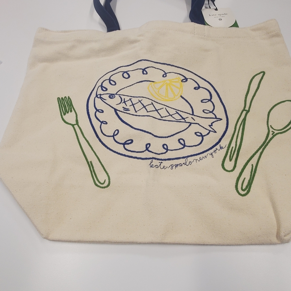Kate Spade/Target New York Canvas Tote with Fish Design
